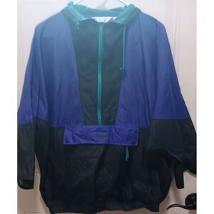 Vintage Columbia Windbreaker 3/4 Sleeve  Half Zip With Pockets Mens Large